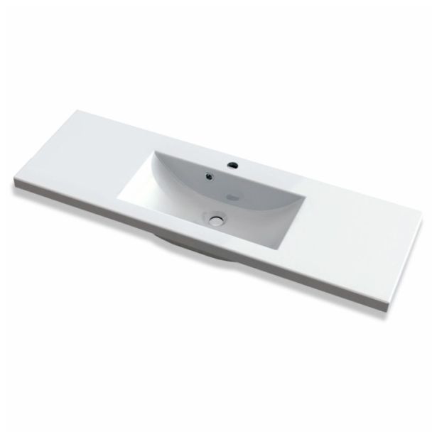 Pesuallas Grip Claudia 120 1200x390mm valumarmoriallas valkoinen