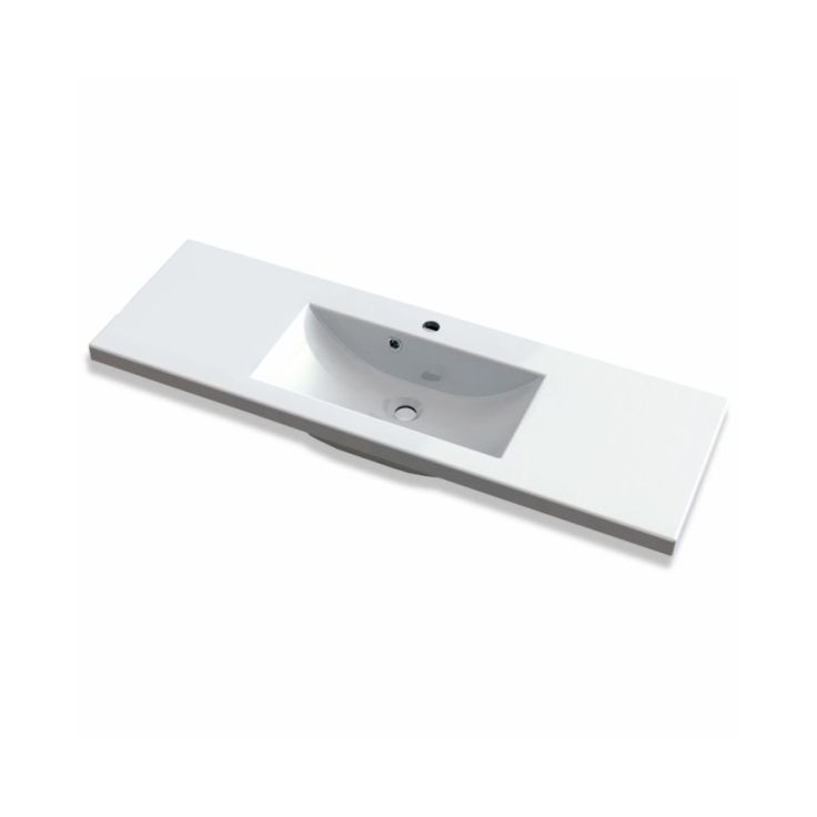 Pesuallas Grip Claudia 120 1200x390mm valumarmoriallas valkoinen