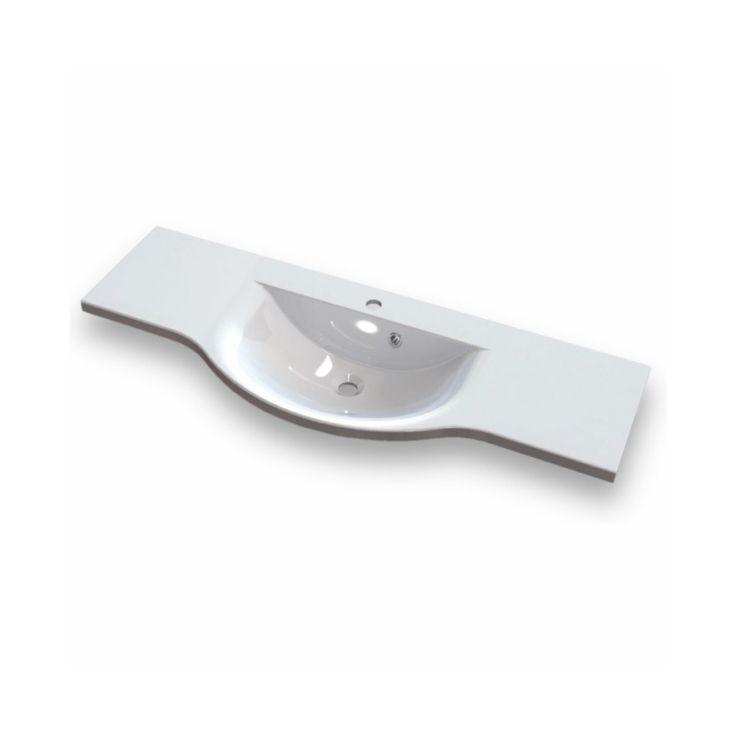 Pesuallas Grip Dali 120 1200x435mm valumarmoriallas valkoinen