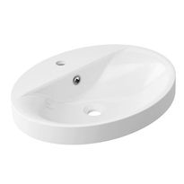 Malja-allas Grip Ellips, 550x450mm, valumarmori, valkoinen