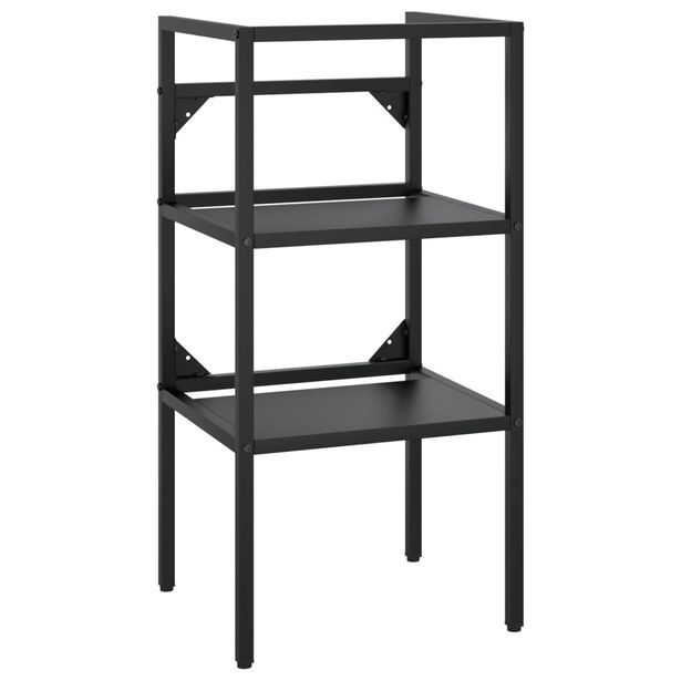 Pesualtaan kehys musta 40x38x83 cm rauta (38487)