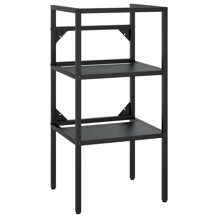 Pesualtaan kehys musta 40x38x83 cm rauta (38487)