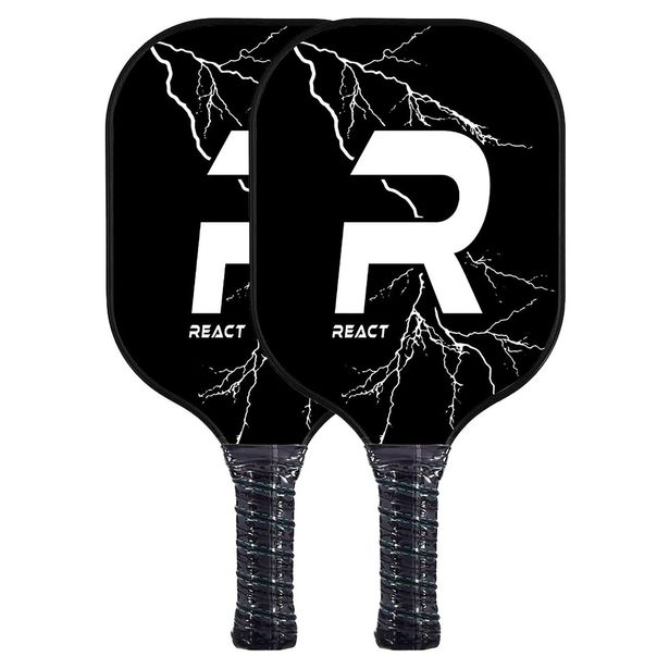 Pickleballsetti React, sis. 2 pickleballmailaa ja pallot, lasikuitu