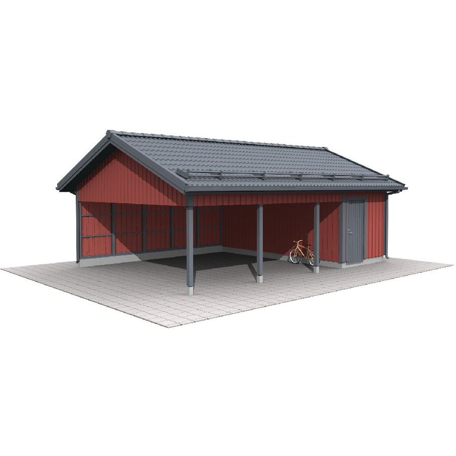 Autokatos Piharati B6, kylmä runko, lomalaudoitus, 15m²