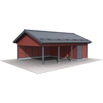 Autokatos Piharati B6, kylmä runko, lomalaudoitus, 15m²