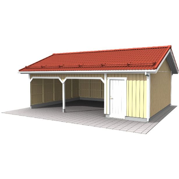 Autokatos Piharati B7, kylmä runko, lomalaudoitus, 13m²
