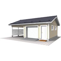 Autotalli ja -katos Piharati C1, 31m²