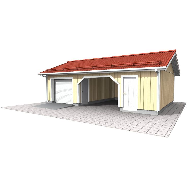 Autotalli ja -katos Piharati C7, 30.5m²
