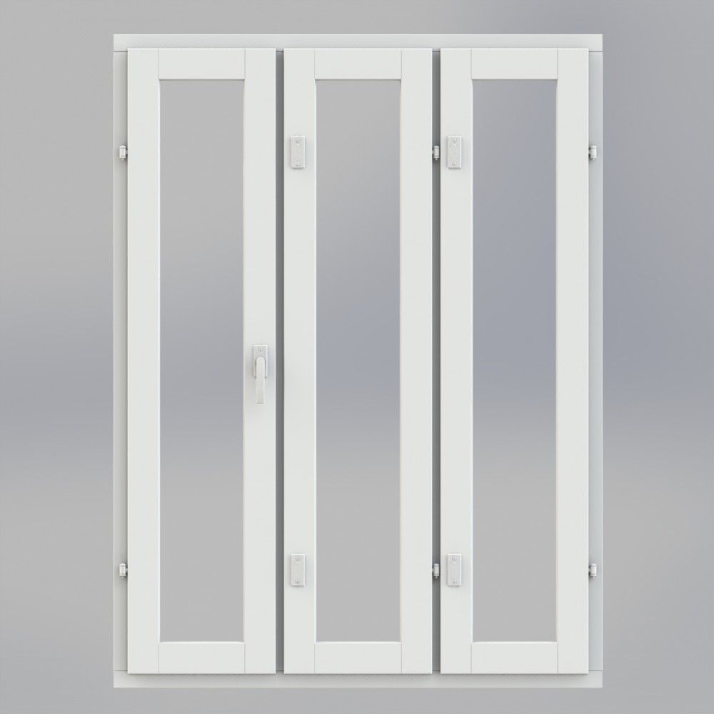 Pihla Varma 2+1 lasinen perusikkuna, DT-malli, 3-osainen, tasajaollinen