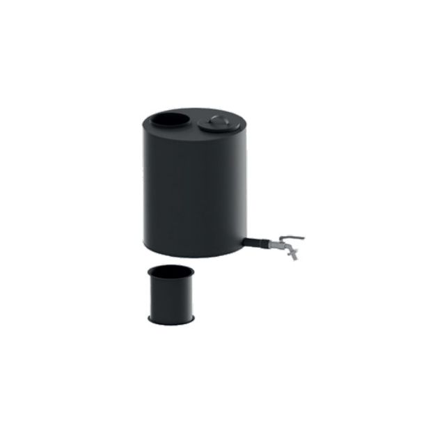 Piippusäiliö Schiedel Ø115mm piippuihin, musta