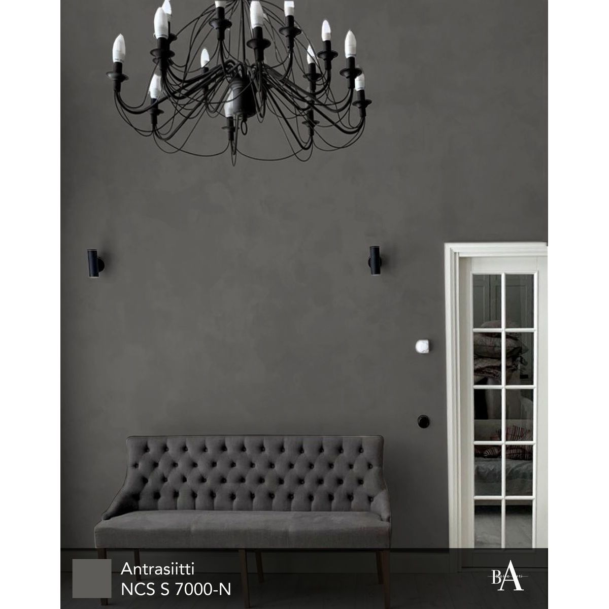 Kalkkimaali Belle Arti CeboArt Pintura, 10m², Antrasiitti, tummanharmaa