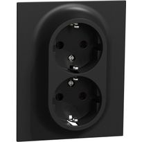 Pistorasia Schneider Electric ELKO One, 2-osainen, 16A, IP21, UPJ, uppoasennus, peitelevyllä, jousiliitos
