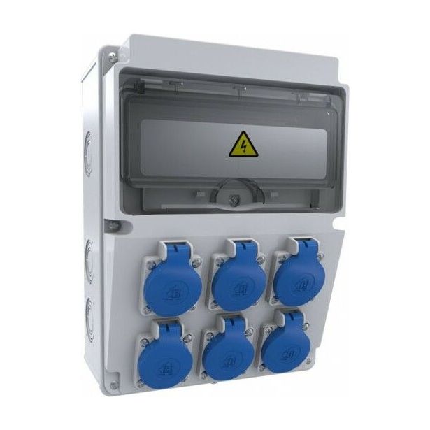 Pistorasiakotelo Bemis, 6x16A schuko