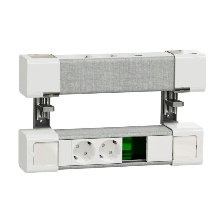 Pistorasiayksikkö Schneider Electric Unica System+ pöytäyksikkö, 2 x Schuko + USB A ja C + RJ