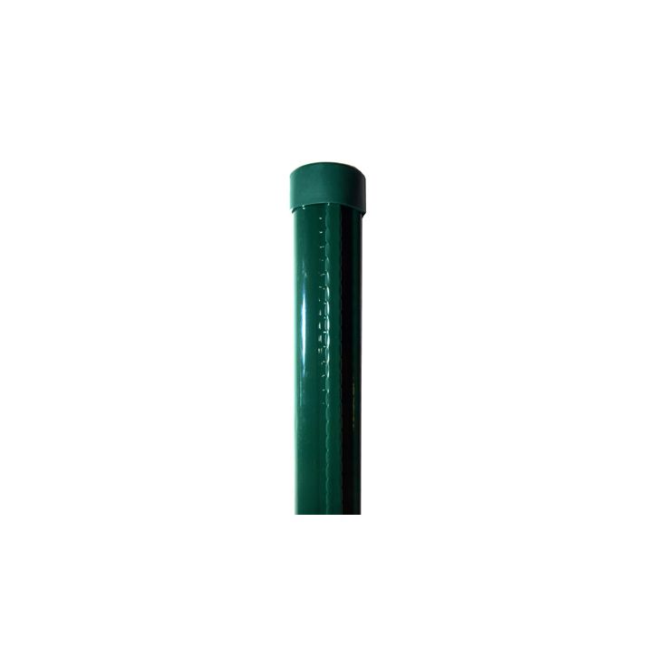 Universaali pyöreä aitatolppa, vihreä tai harmaa, 48mm, korkeus 200cm (profiloitu)