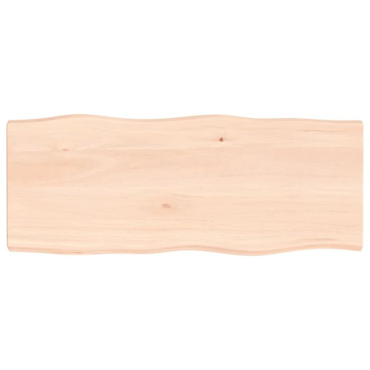 Pöytälevy 100x40x(2-4) cm käsittelemätön täysi puu elävä reuna (63882)