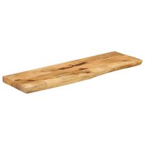 Pöytälevy 100x40x2,5 cm elävä reuna karkea täysi mangopuu (70348)