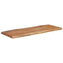 Pöytälevy 100x40x2,5 cm suorakaide täysi akasiapuu elävä reuna (70612)