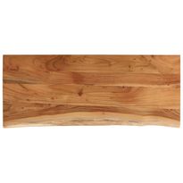 Pöytälevy 100x40x3,8 cm suorakaide täysi akasiapuu elävä reuna (70300)