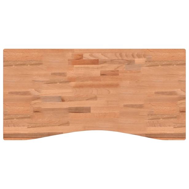 Pöytälevy 100x(45-50)x2,5 cm täysi pyökki (56054)