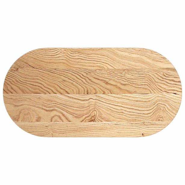 Pöytälevy 100x50x2 cm massiivipuutammea ovaali (09062)
