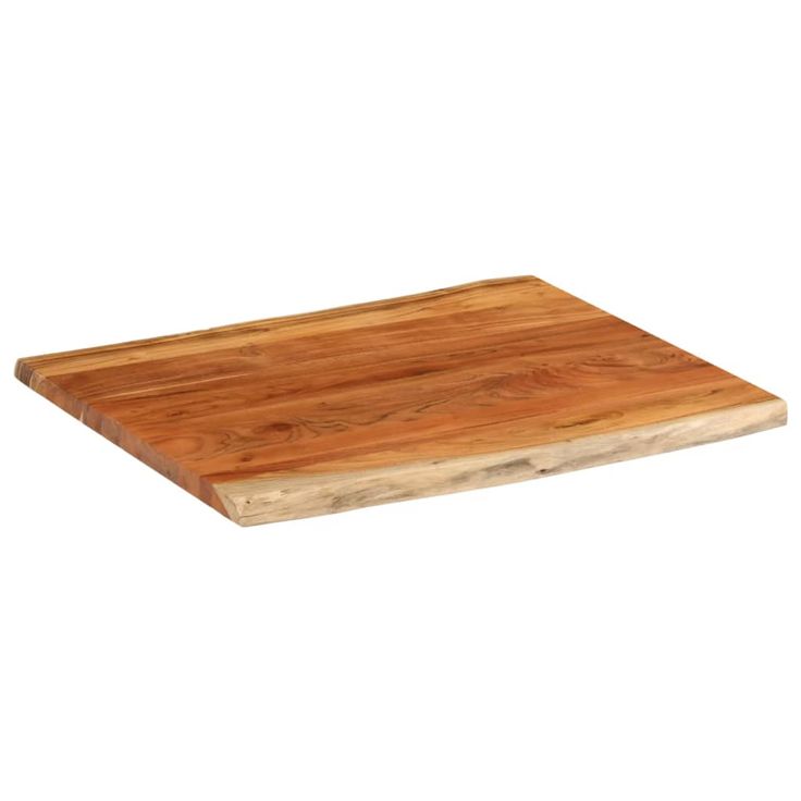 Pöytälevy 100x80x2,5 cm suorakaide täysi akasiapuu elävä reuna (70628)