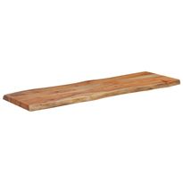 Pöytälevy 120x40x2,5 cm suorakaide täysi akasiapuu elävä reuna (70614)