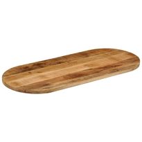 Pöytälevy 120x60x2,5 cm ovaali täysi karkea mangopuu (70110)