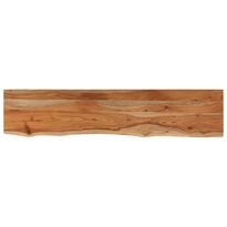 Pöytälevy 140x30x2,5 cm suorakaide täysi akasiapuu elävä reuna (70243)