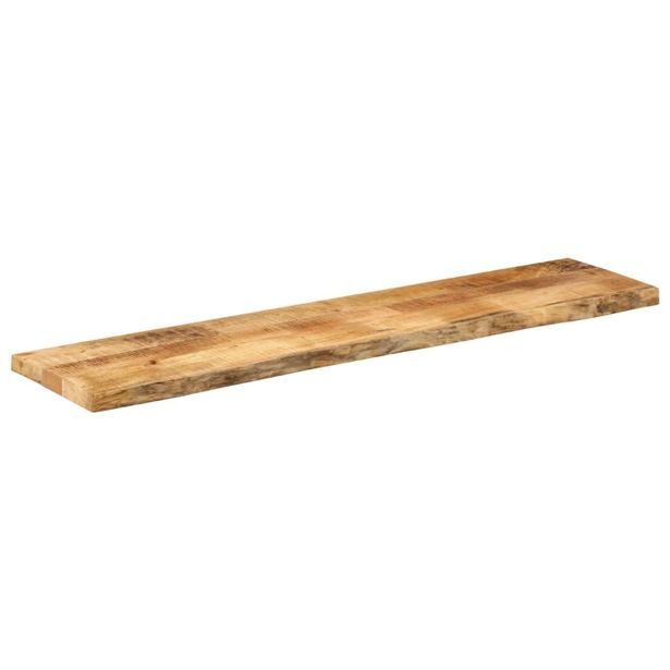 Pöytälevy 160x40x2,5 cm elävä reuna karkea täysi mangopuu (70352)