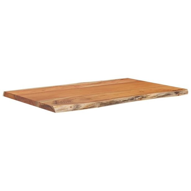 Pöytälevy 60x40x2,5 cm suorakaide täysi akasiapuu elävä reuna (70608)