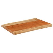 Pöytälevy 60x40x3,8 cm suorakaide täysi akasiapuu elävä reuna (70632)