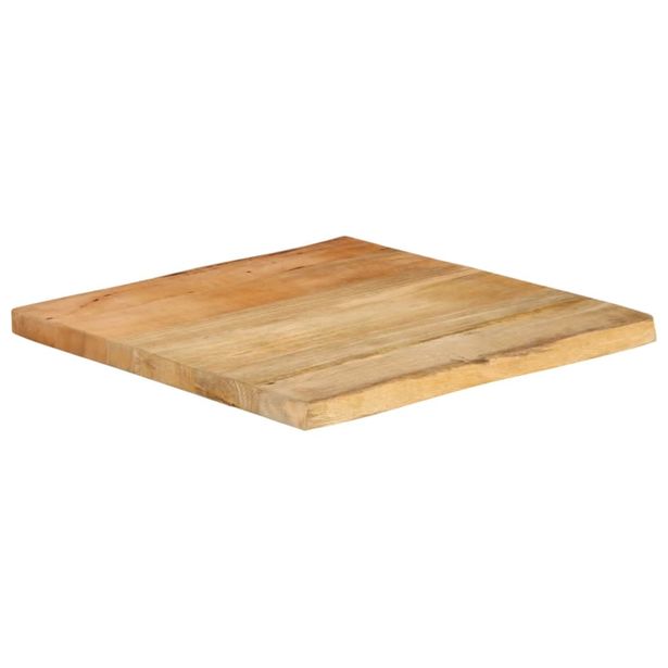 Pöytälevy 60x60x2,5 cm elävä reuna täysi mangopuu (70714)