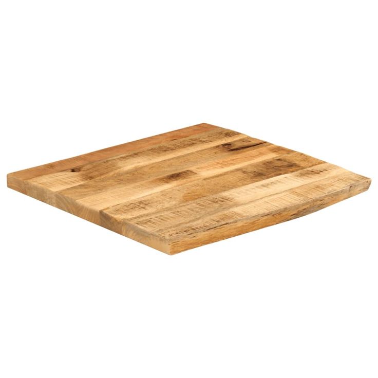 Pöytälevy 60x60x3,8 cm elävä reuna karkea täysi mangopuu (70402)