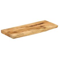 Pöytälevy 70x40x3,8 cm elävä reuna karkea täysi mangopuu (70393)