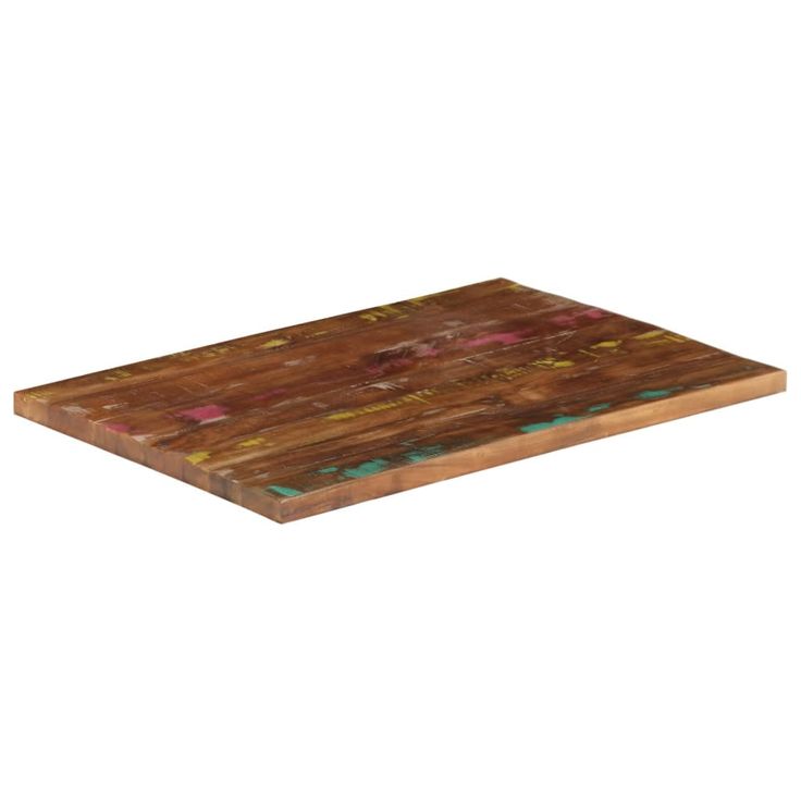 Pöytälevy 70x60x1,5 cm suorakaide kierrätetty täyspuu (71056)