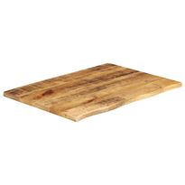 Pöytälevy 70x60x3,8 cm elävä reuna karkea täysi mangopuu (70403)