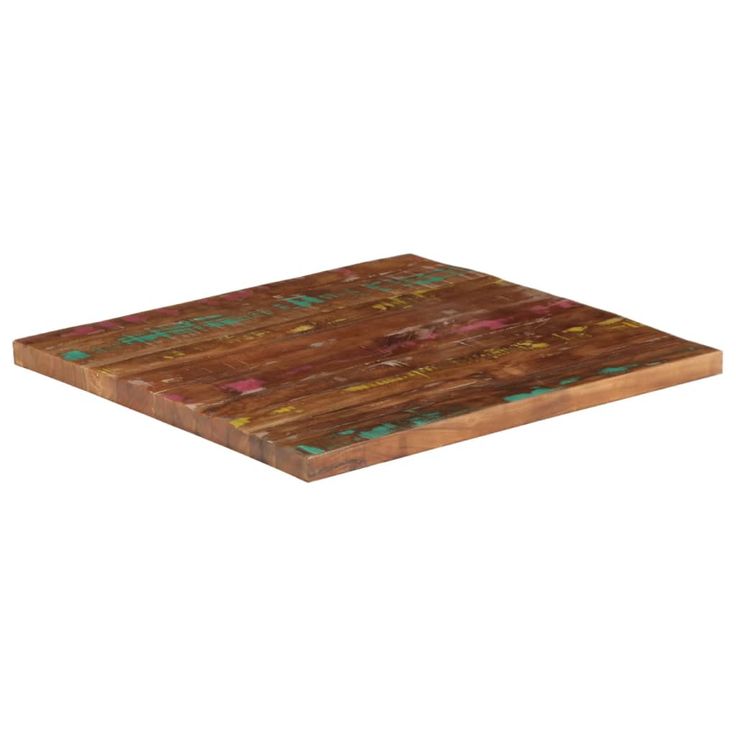 Pöytälevy 70x70x2,5 cm neliö kierrätetty täyspuu (71070)