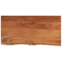 Pöytälevy 80x40x2,5 cm suorakaide täysi akasiapuu elävä reuna (70250)