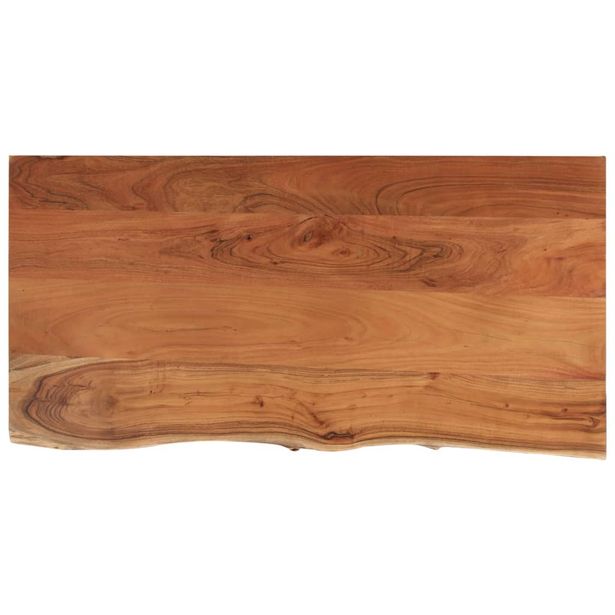 Pöytälevy 80x40x2,5 cm suorakaide täysi akasiapuu elävä reuna (70250)