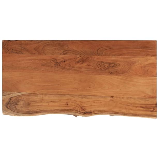 Pöytälevy 80x40x3,8 cm suorakaide täysi akasiapuu elävä reuna (70298)