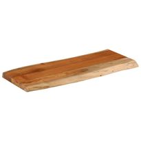 Pöytälevy 80x40x3,8 cm suorakaide täysi akasiapuu elävä reuna (70634)
