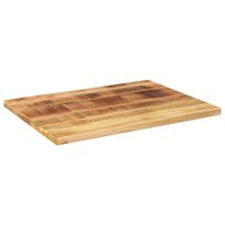 Pöytälevy 90x70x2,5 cm suorakaide karkea täysi mangopuu (71345)