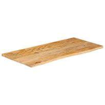 Pöytälevy elävä reuna 110x60x2,5 cm täysi mangopuu (70455)