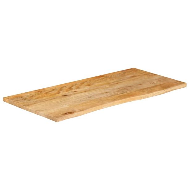Pöytälevy elävä reuna 120x60x2,5 cm täysi mangopuu (70456)