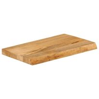 Pöytälevy elävä reuna 60x40x2,5 cm täysi mangopuu (70440)