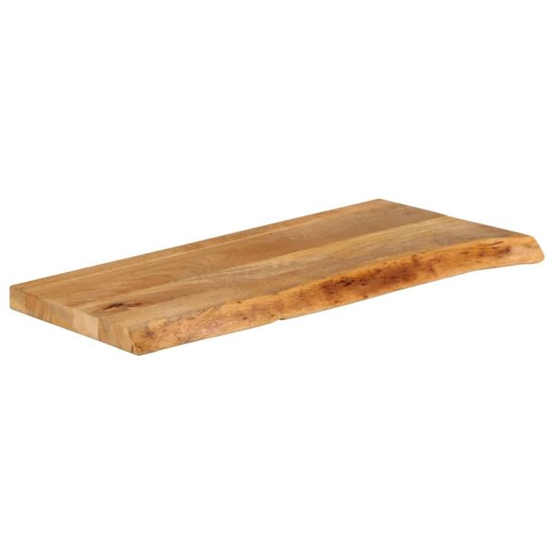Pöytälevy elävä reuna 90x30x3,8 cm täysi mangopuu (70479)