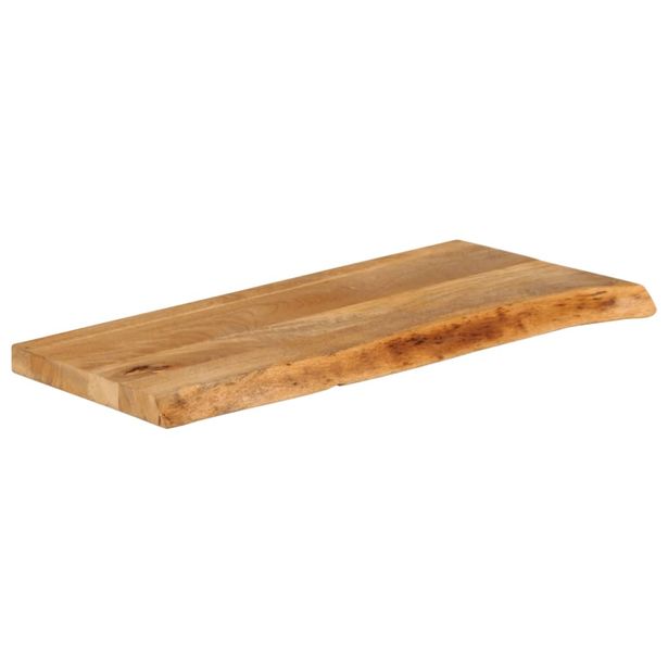 Pöytälevy elävä reuna 90x40x2,5 cm täysi mangopuu (70443)