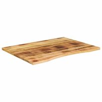 Pöytälevy kaarella 100x80x2,5 cm täysi karkea mangopuu (70190)