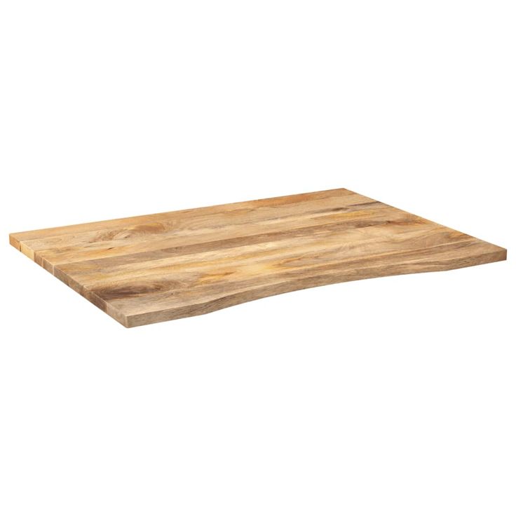Pöytälevy kaarella 100x80x2,5 cm täysi karkea mangopuu (70205)